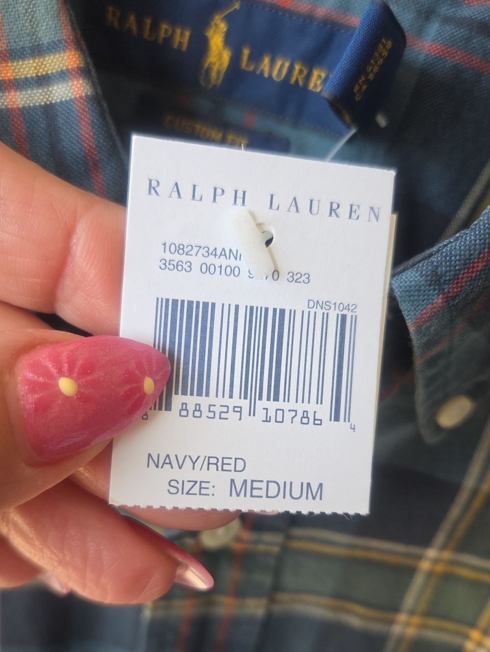 Polo Ralph Lauren Shirt Mens M Plaid 100% Cotton Button Down NWT Long Sleeve - Picture 3 of 10